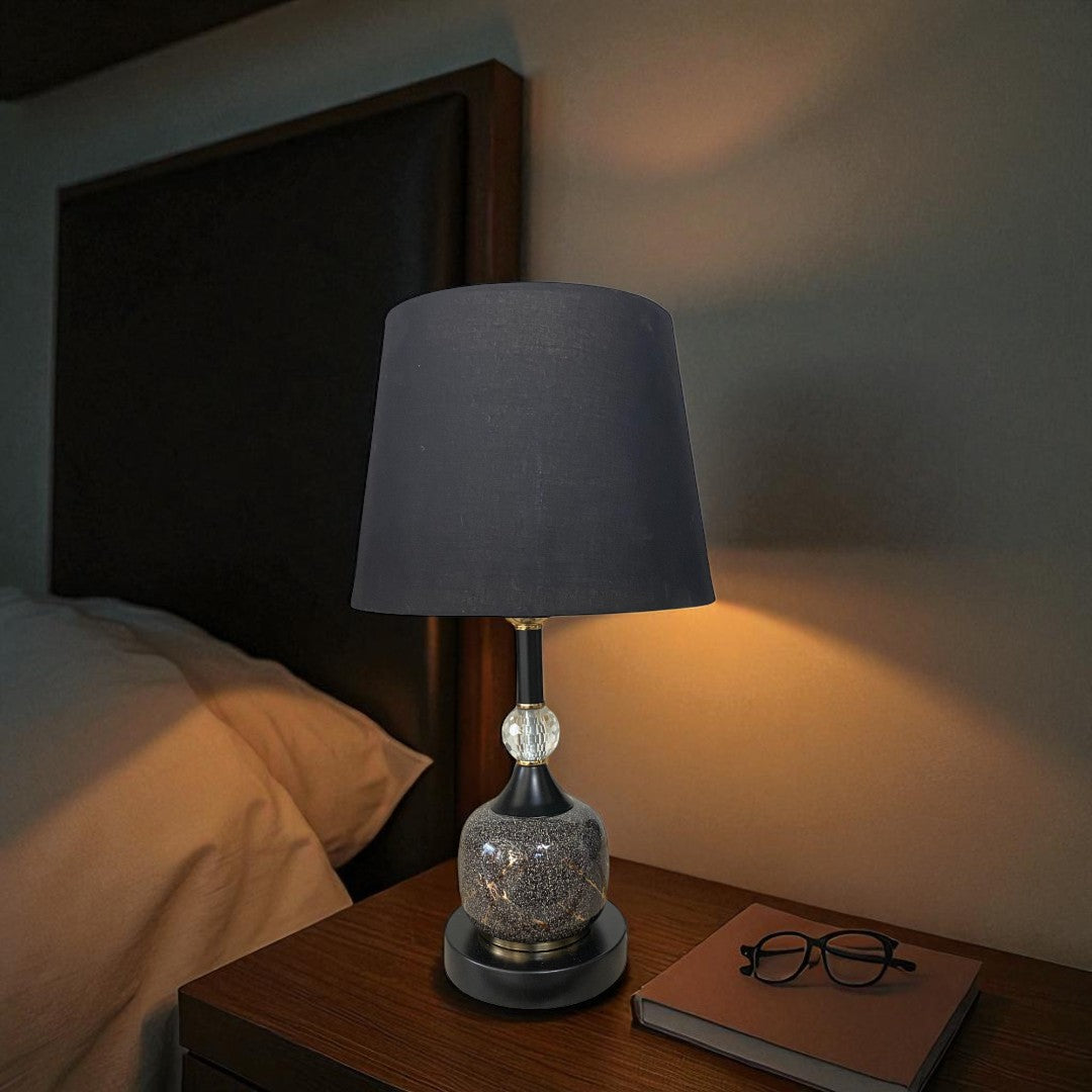 Modern Glittered Ceramic Side Table Lamp