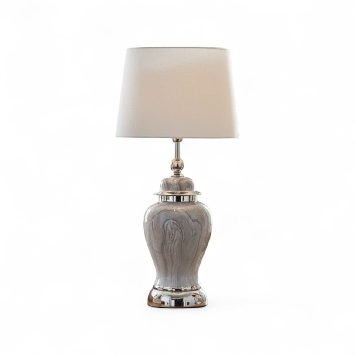 Modern Marble-Effect Ceramic Lamp