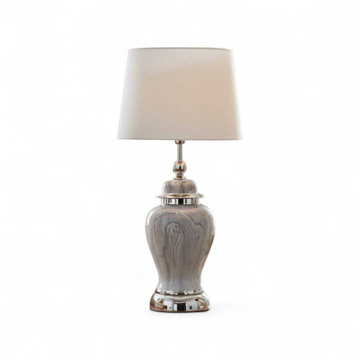 Modern Marble-Effect Ceramic Lamp