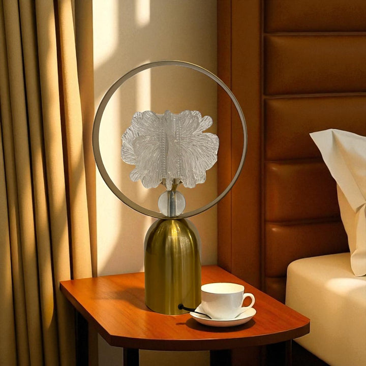 Luminous Serenity – LED Brass Side Table Lamp