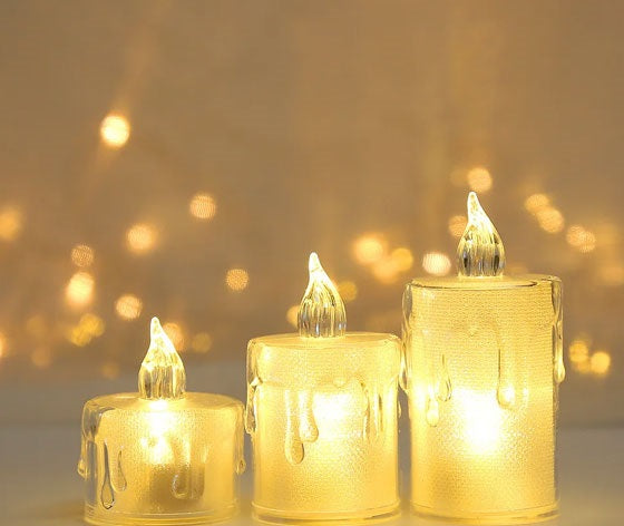 Glittered Flameless LED Candles
