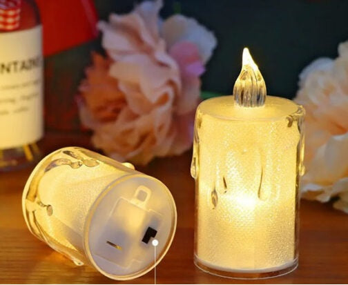 Glittered Flameless LED Candles