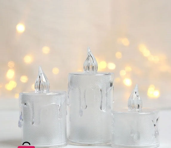 Glittered Flameless LED Candles