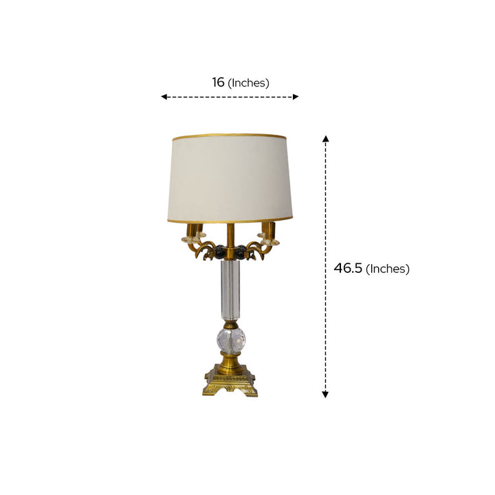 Ambrose Heritage Brass & Crystal Lamp
