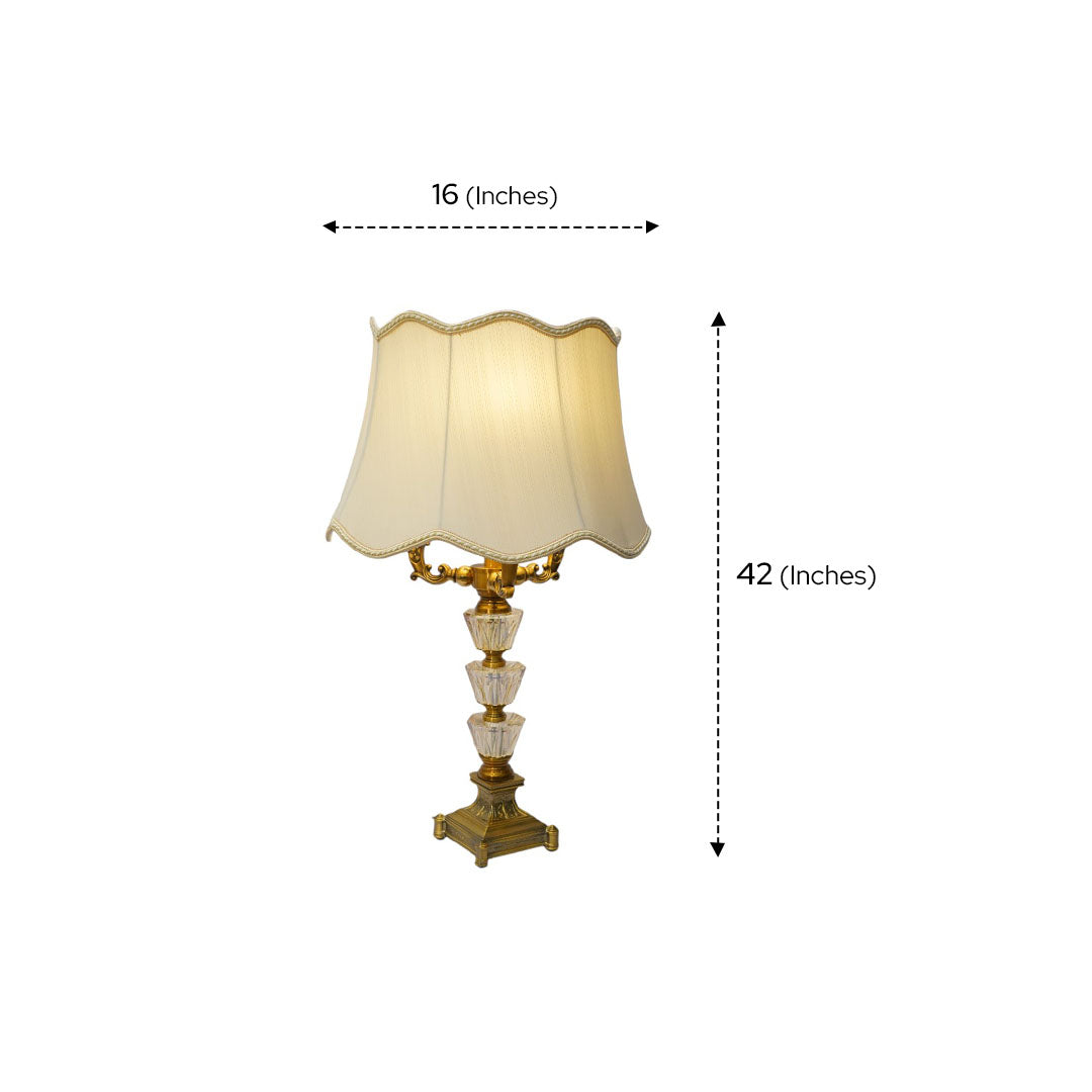 Celeste Brass & Crystal Elegance Table Lamp