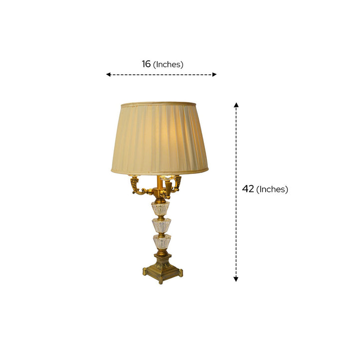 Celeste Brass & Crystal Elegance Table Lamp