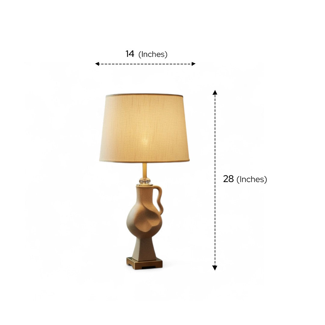 Abstract Golden Ceramic Table Lamp
