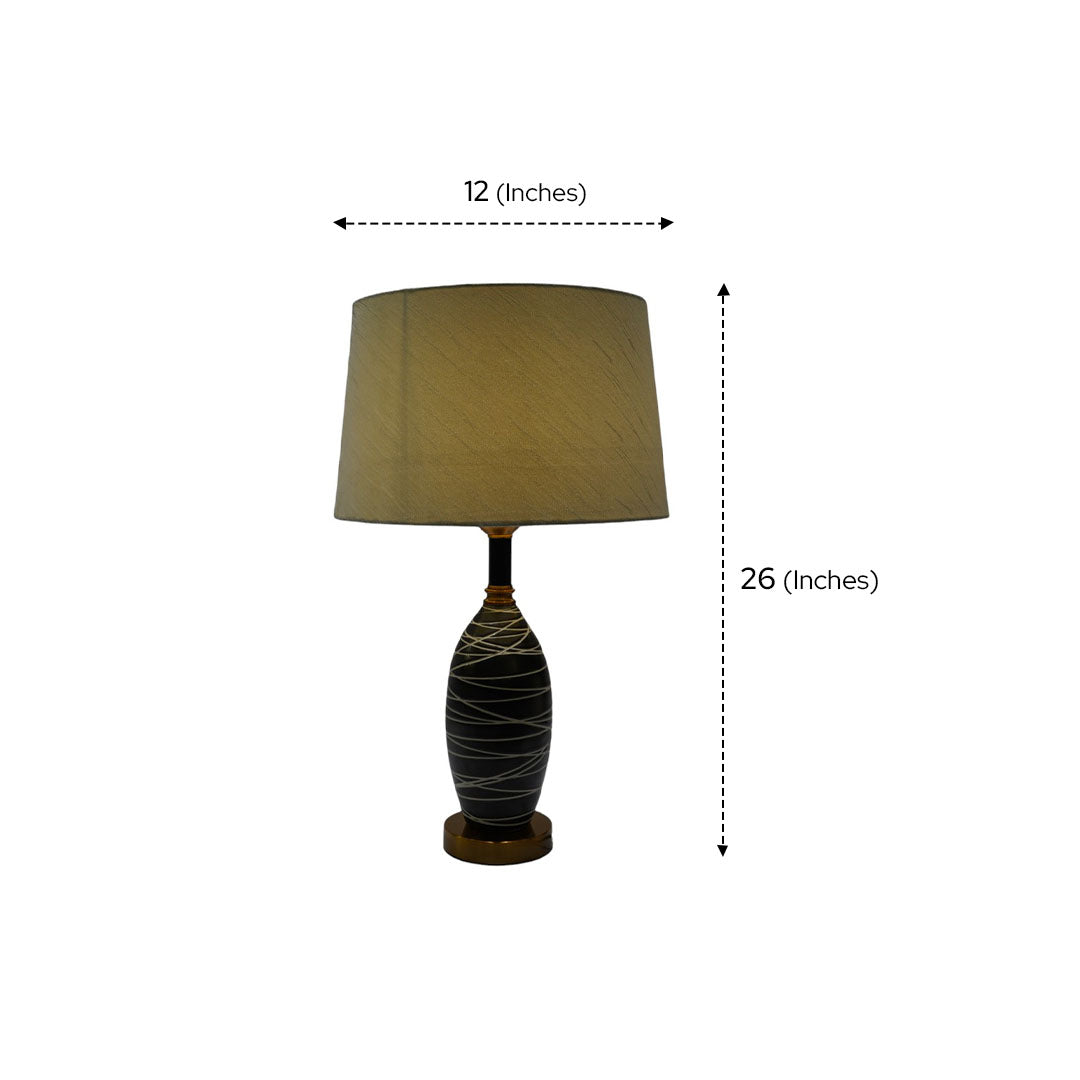 Ceramic Black  Luxe Table Lamp