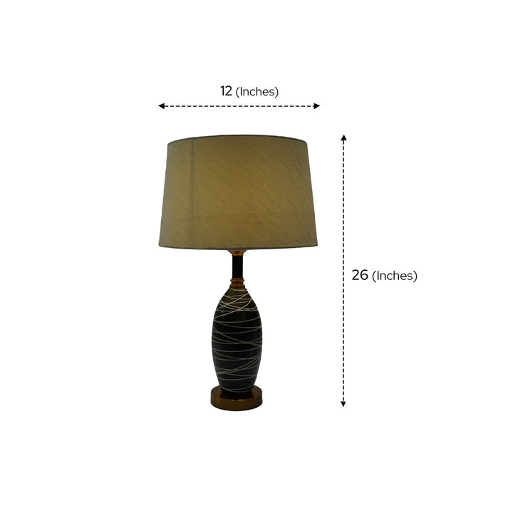 Ceramic Black  Luxe Table Lamp
