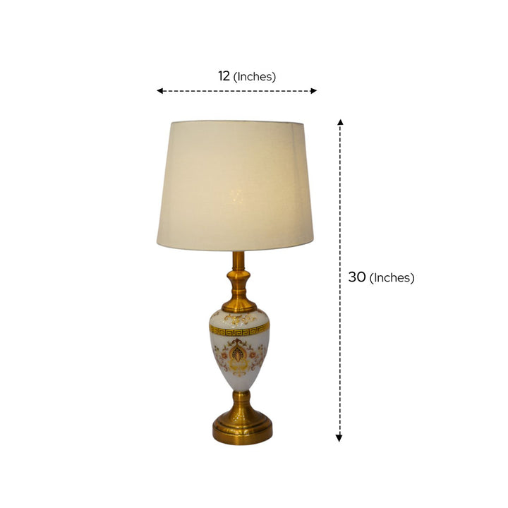 Versace Glass Radiant White Table Lamp