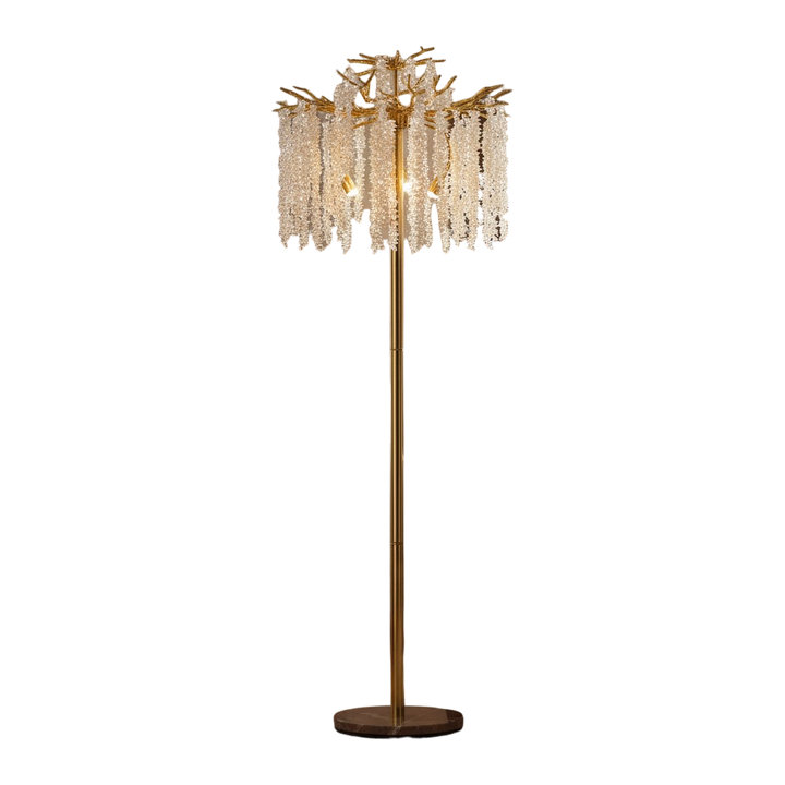 Aurum Éclat Modern Heavy Crystals Floor Lamp