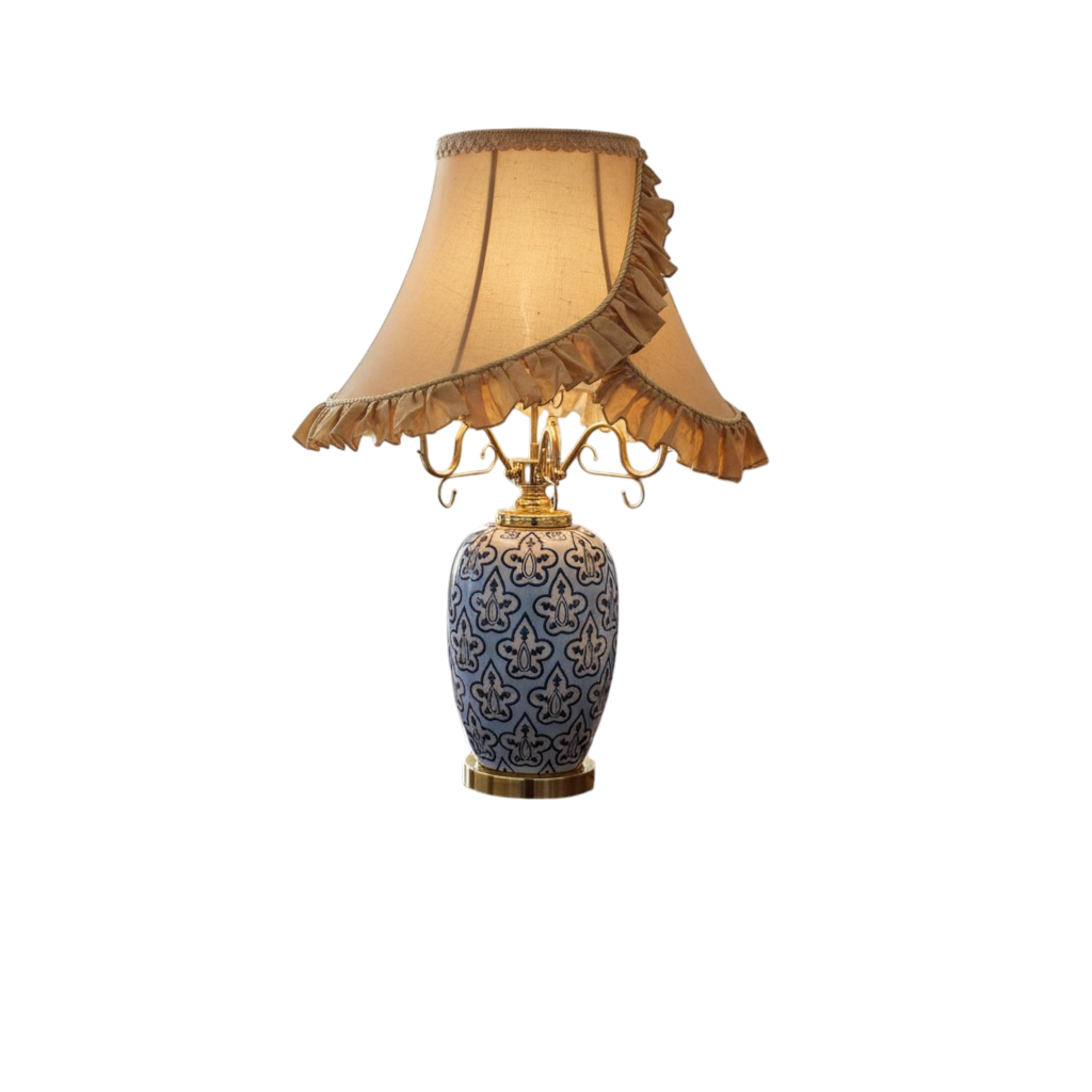 Imperial Elegance Blue Porcelain Table Lamp