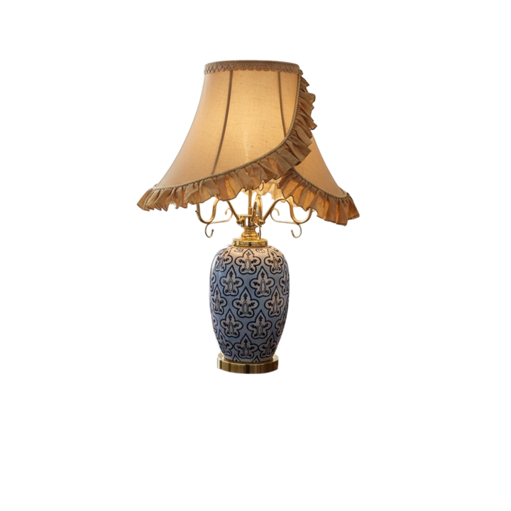 Imperial Elegance Blue Porcelain Table Lamp