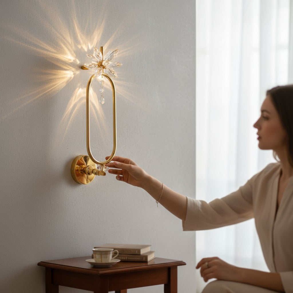 Aurora Luxe Crystal Wall Sconce
