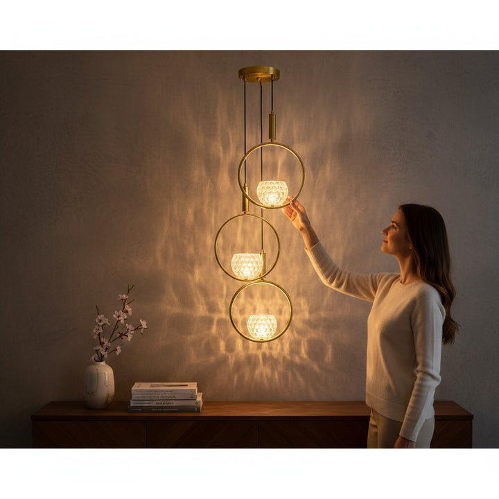 Aureus Orbit Crystal Ring Pendants