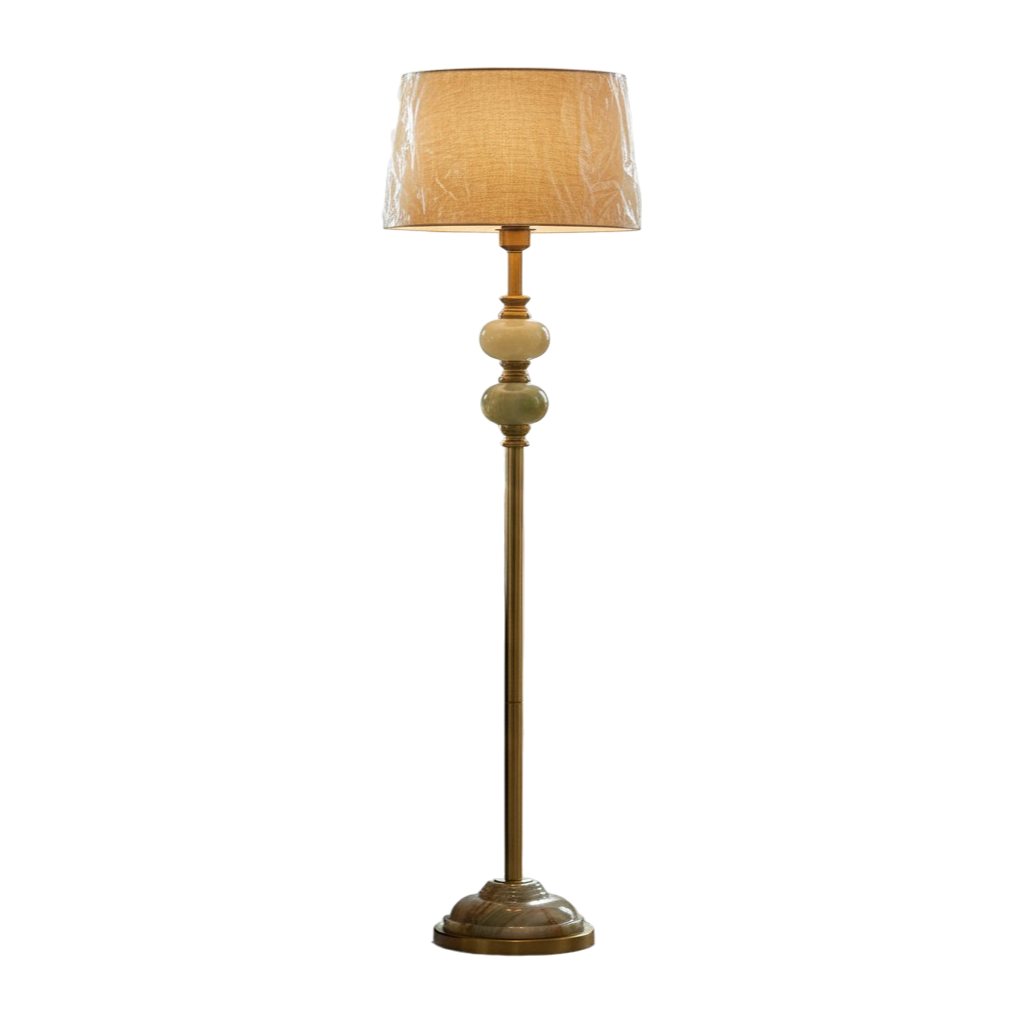Classic Golden Aura Onyx Floor Lamp
