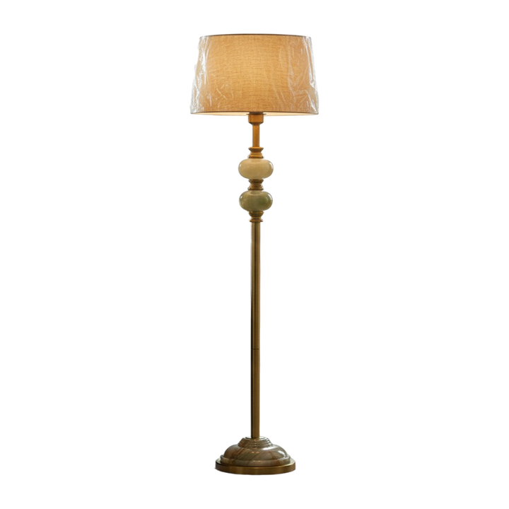 Classic Golden Aura Onyx Floor Lamp