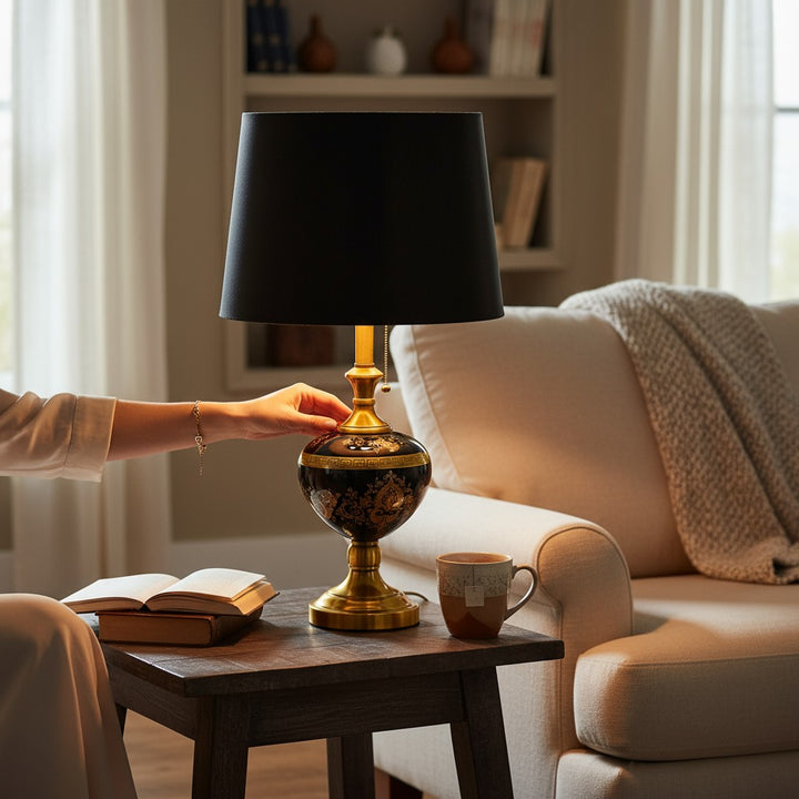 Luna Versace Pearl Ceramic Table Lamp