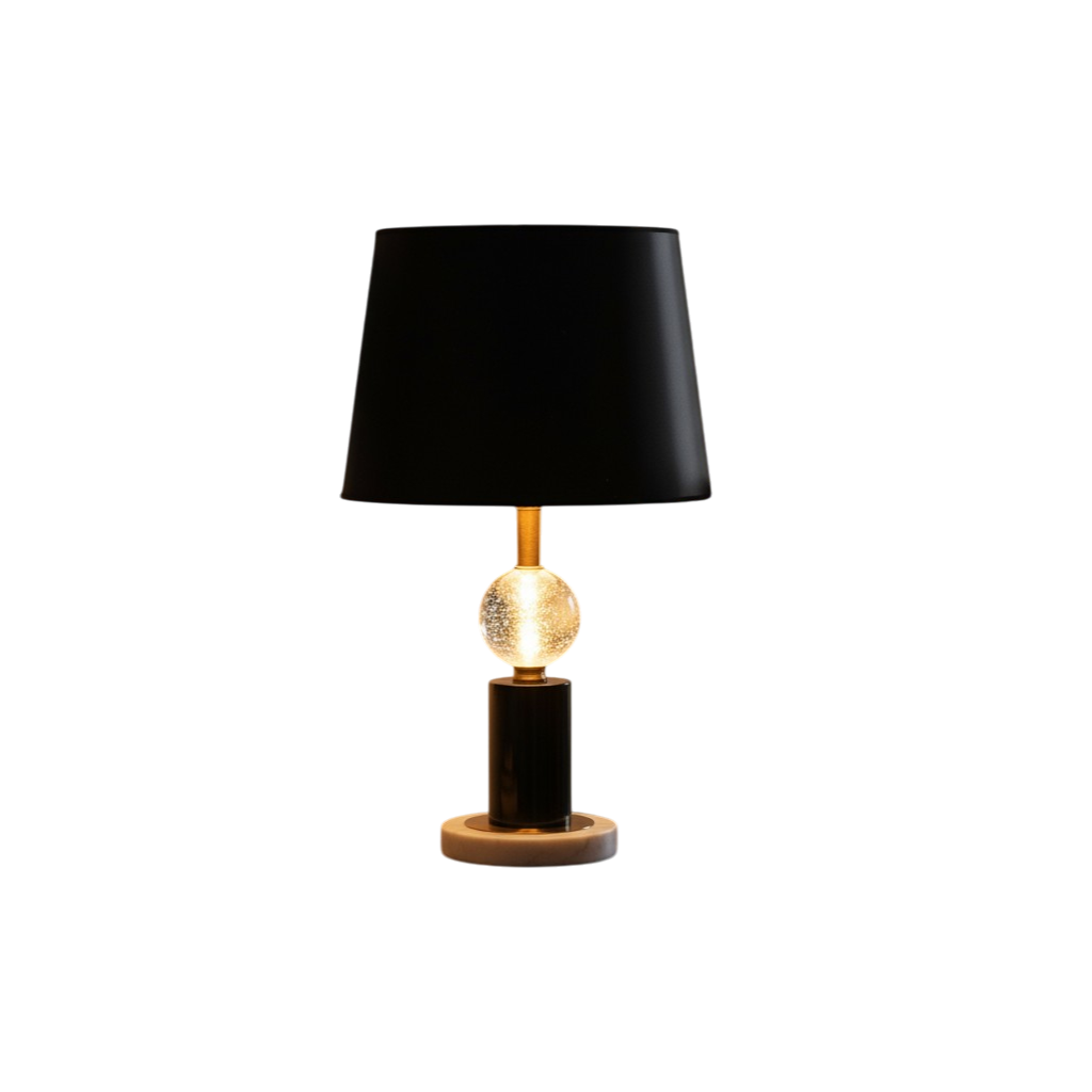 Rhea Luxe Brass And Crystal Side Table Lamp