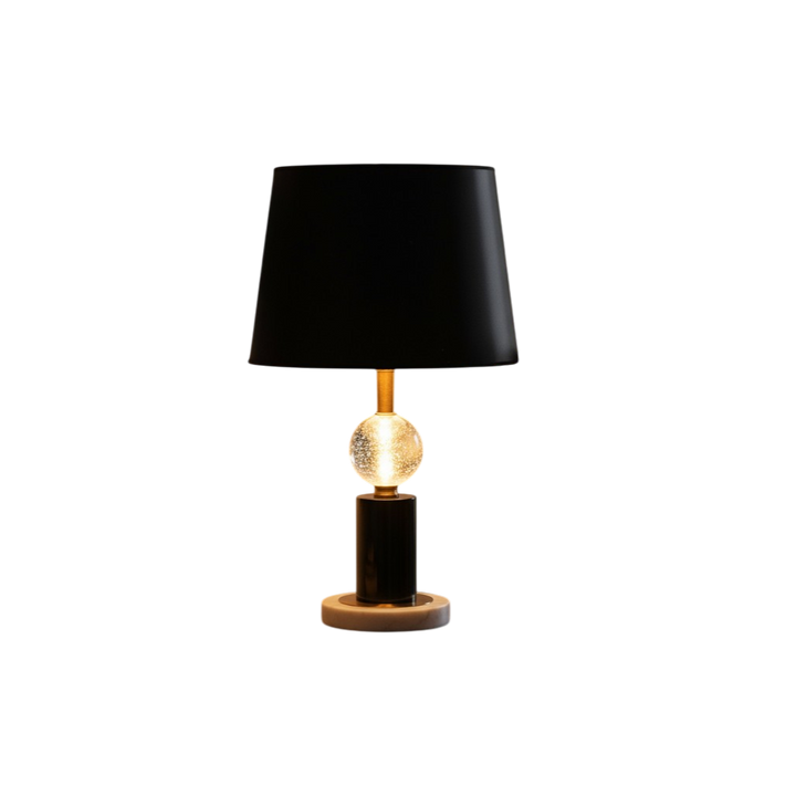 Rhea Luxe Brass And Crystal Side Table Lamp