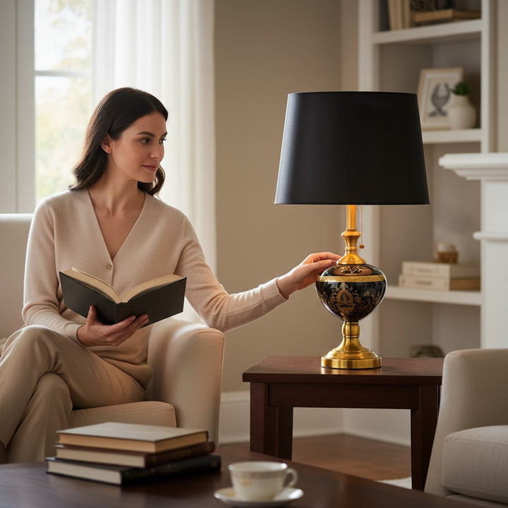 Luna Versace Pearl Ceramic Table Lamp