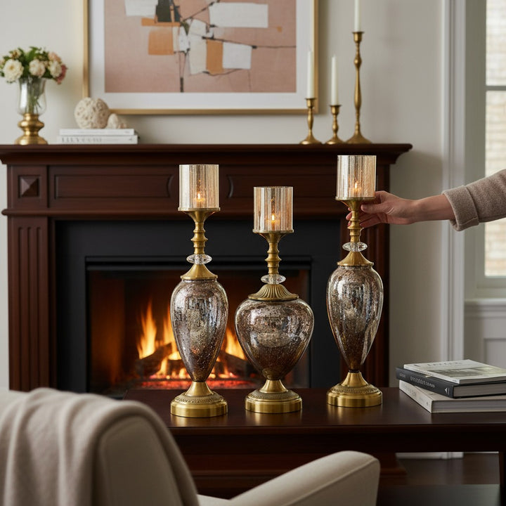 Mosaic Baroque Luxe Candle Holders