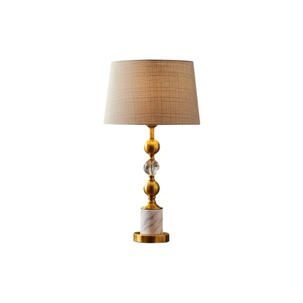 Lyra Sculpted Brass Table Lamp