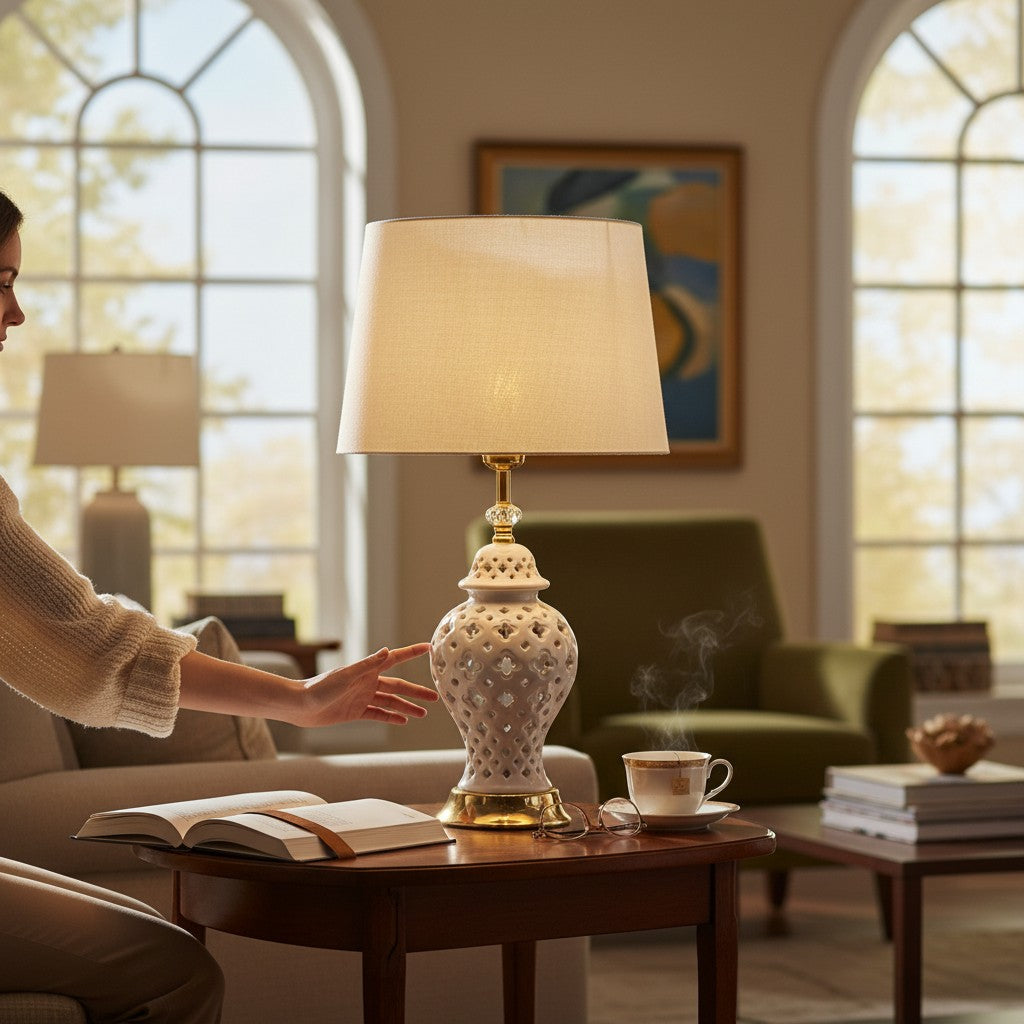 Lumiere Ceramic Side Table Lamp