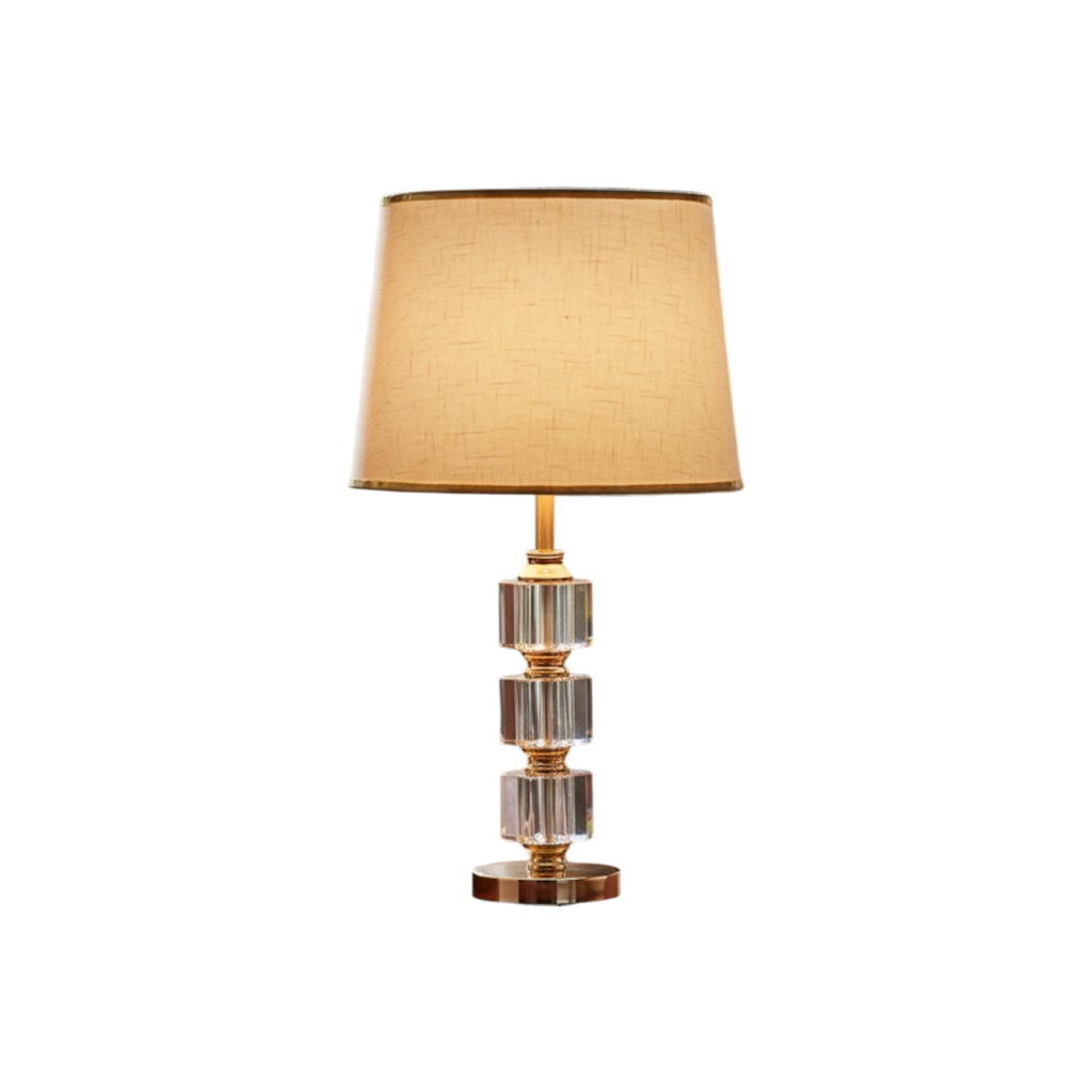 Tressa Sculptural Brass Crystal Table Lamp