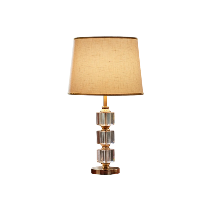 Tressa Sculptural Brass Crystal Table Lamp