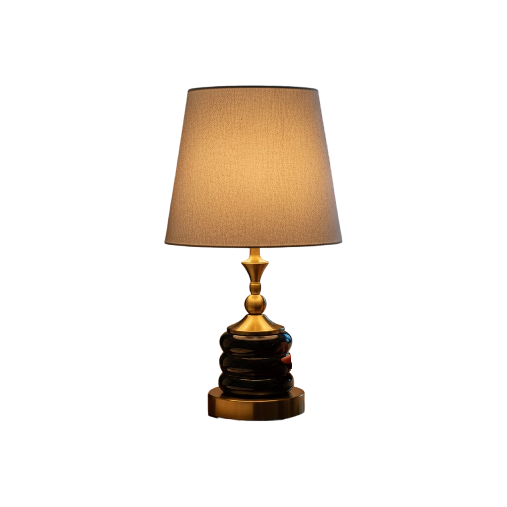 Mini Black Ceramic Table Lamp