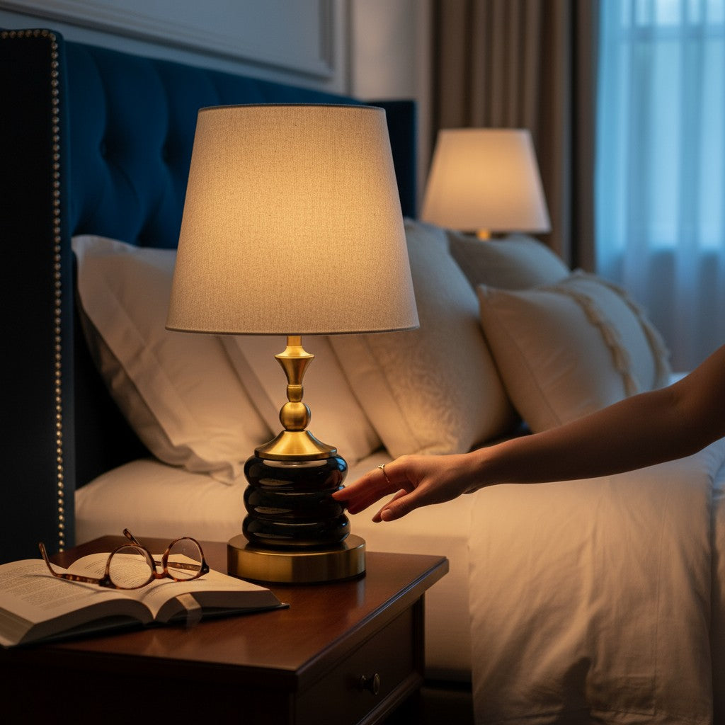 Mini Black Ceramic Table Lamp