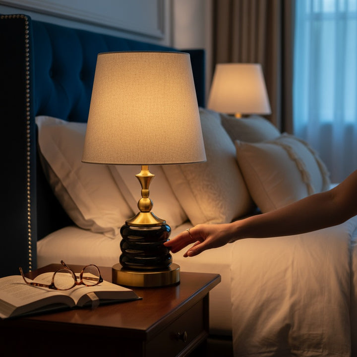 Mini Black Ceramic Table Lamp