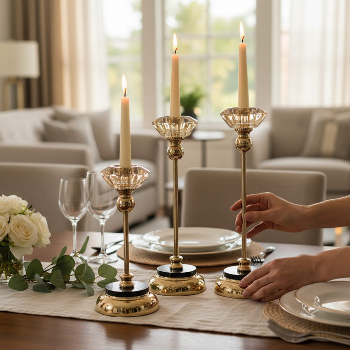 Lumia Gold Candle Holder