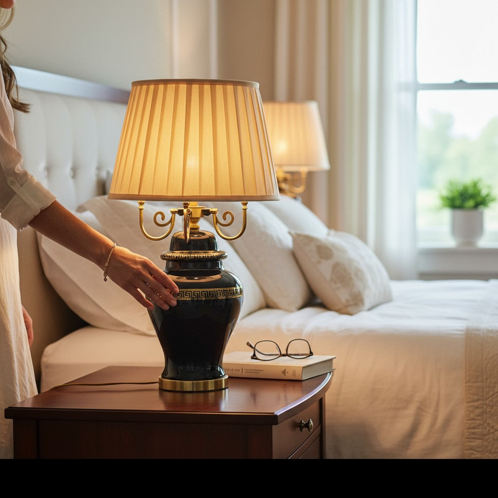 Seraphina Classic Versace Crystal & Brass Lamp