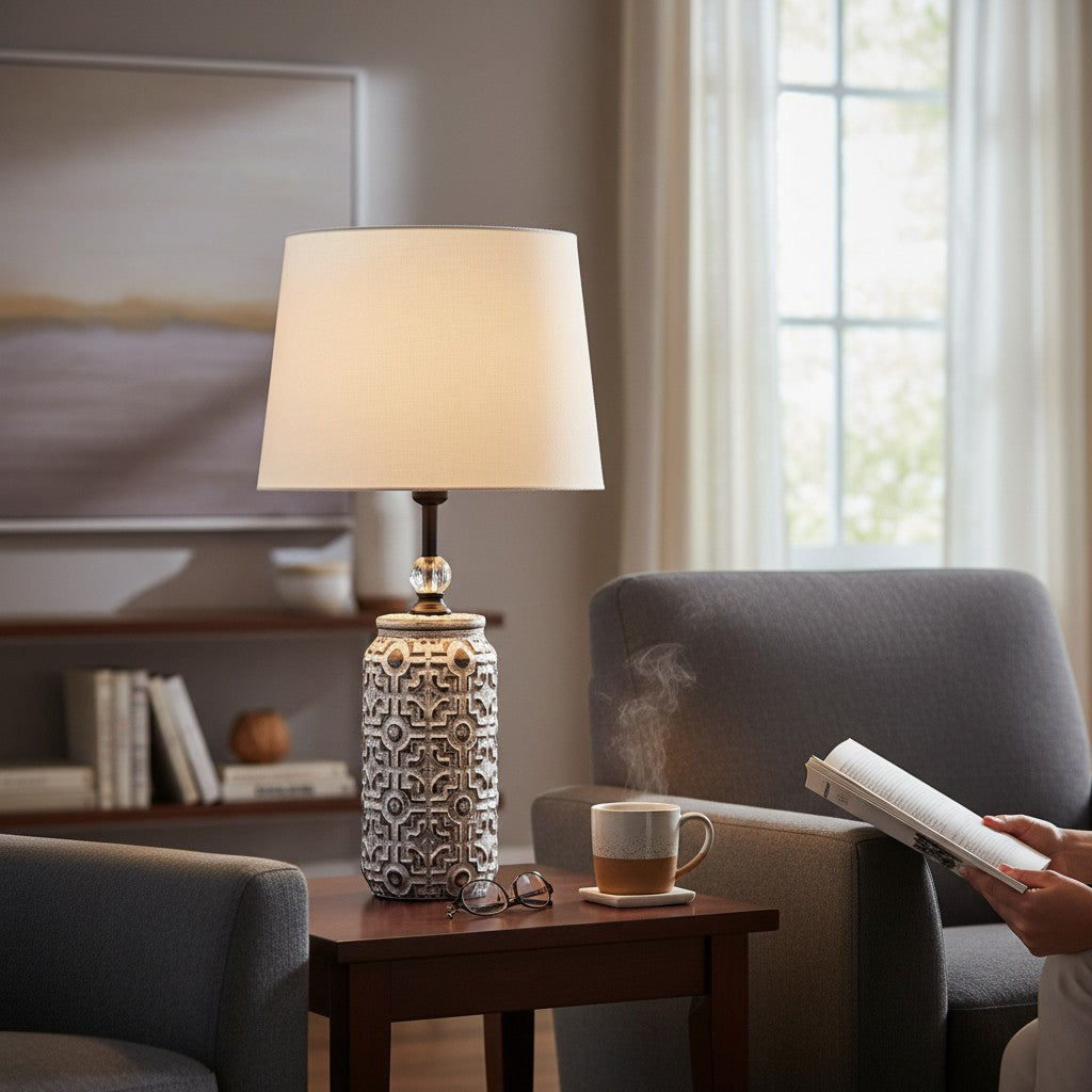 Victorian Ivory Grace Table Lamp