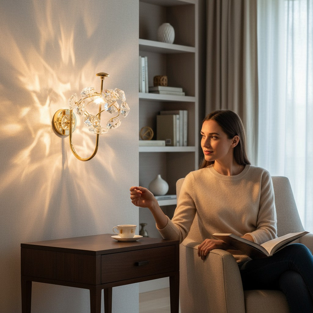 Celeste Orb Crystal Wall Light