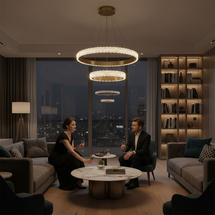 Crystal Crown Ring Chandelier