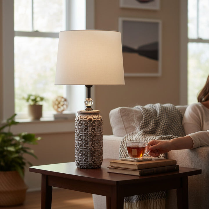 Victorian Ivory Grace Table Lamp