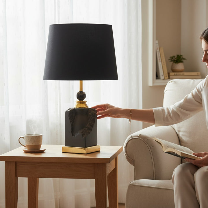 Celestine Black Ceramic Table Lamp