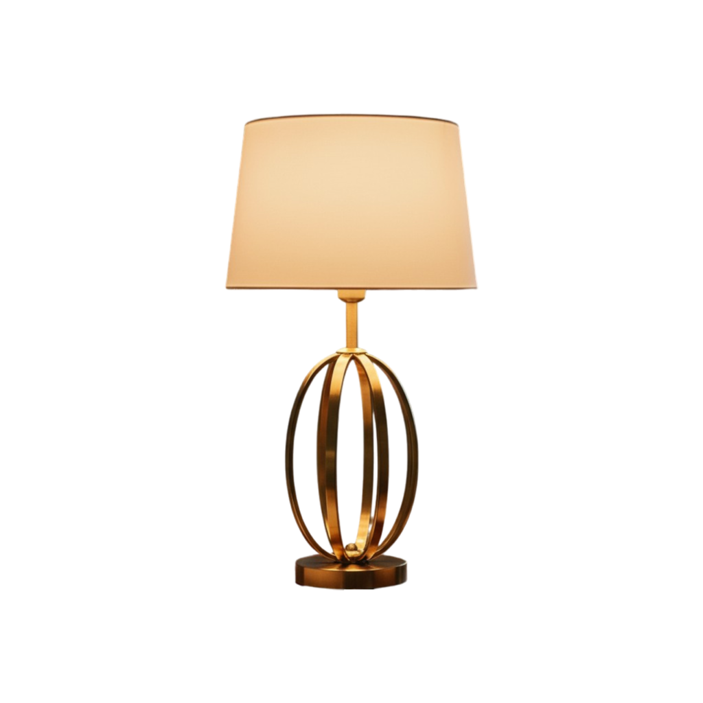 Modern Gold Open-Frame Table Lamp