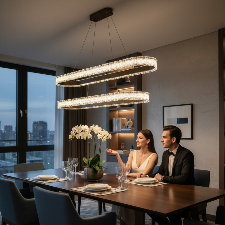 Eterna Oval Crystal Chandelier