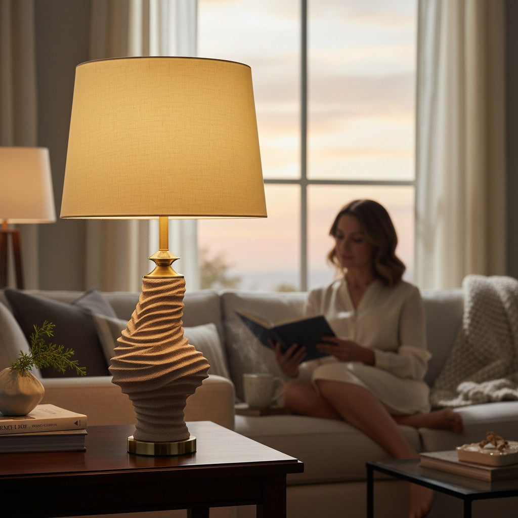 Elysian Modern Sculpted Ceramic Ambient Lamp