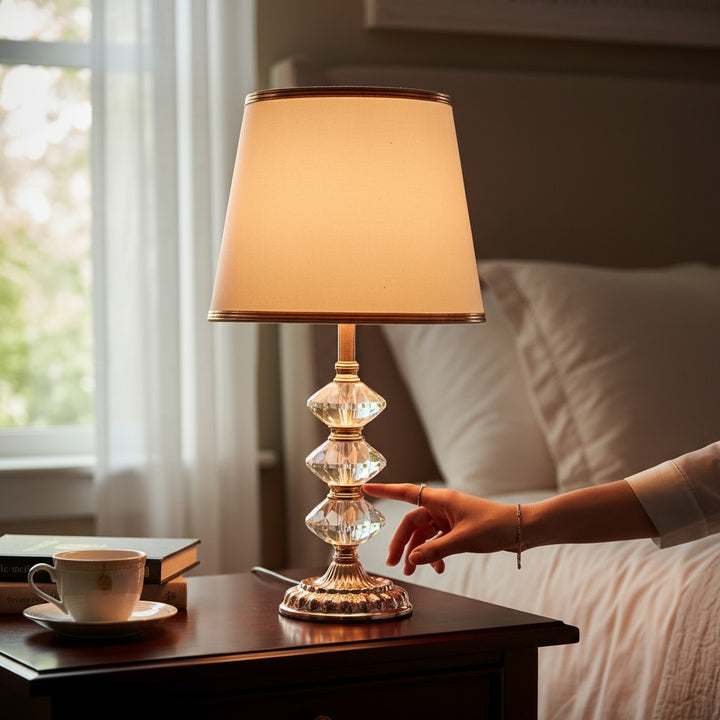 Radiant Crystal Metallic Lamp
