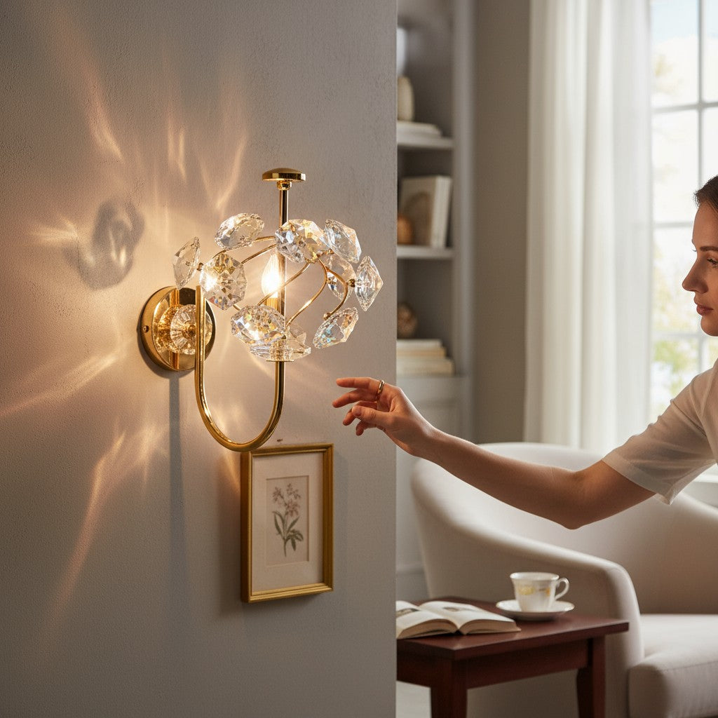 Celeste Orb Crystal Wall Light