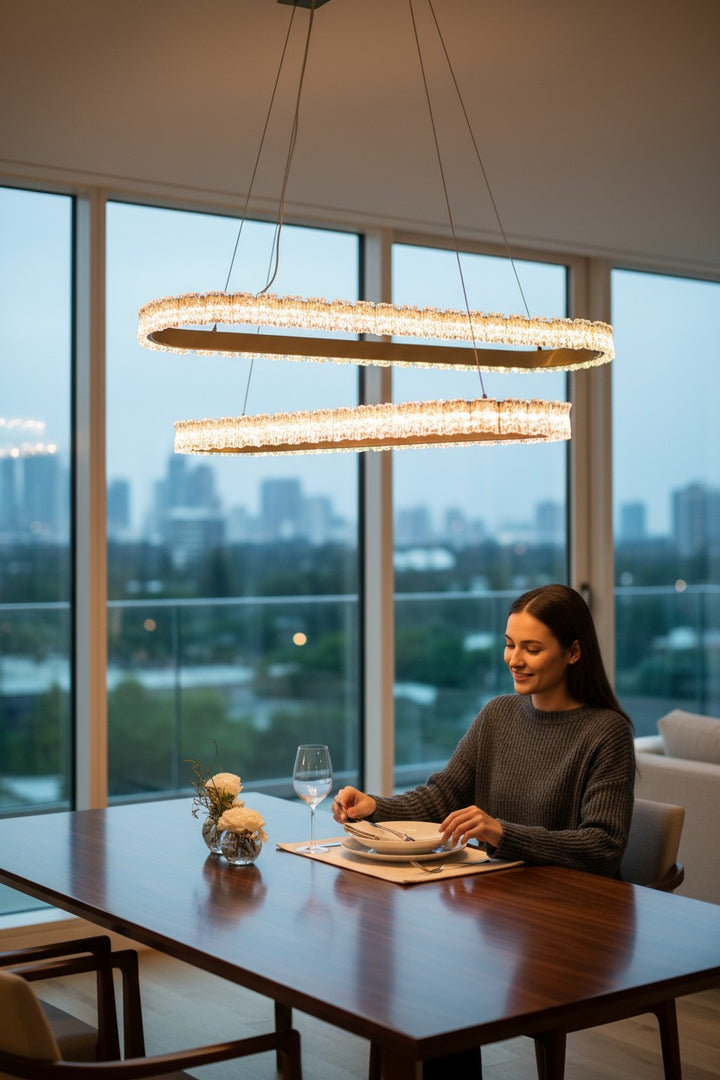 Eterna Oval Crystal Chandelier