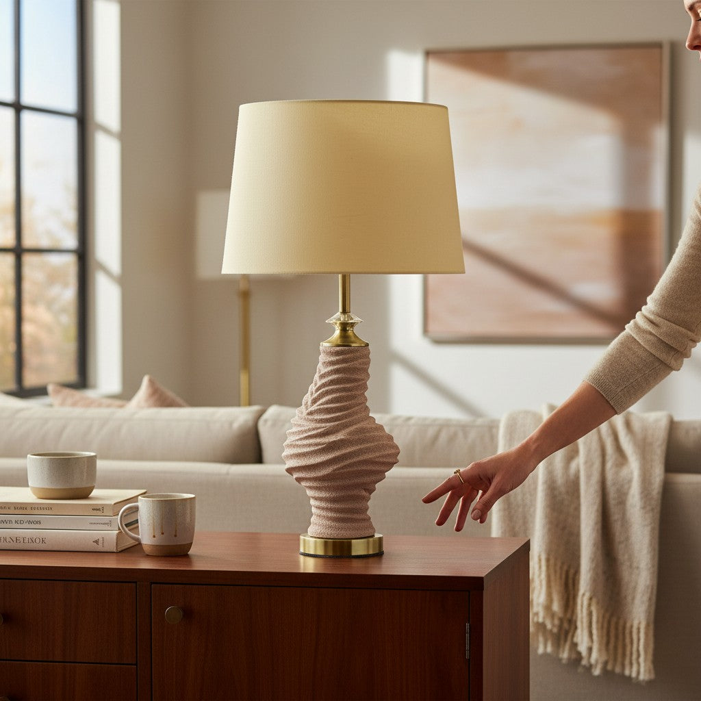 Elysian Modern Sculpted Ceramic Ambient Lamp