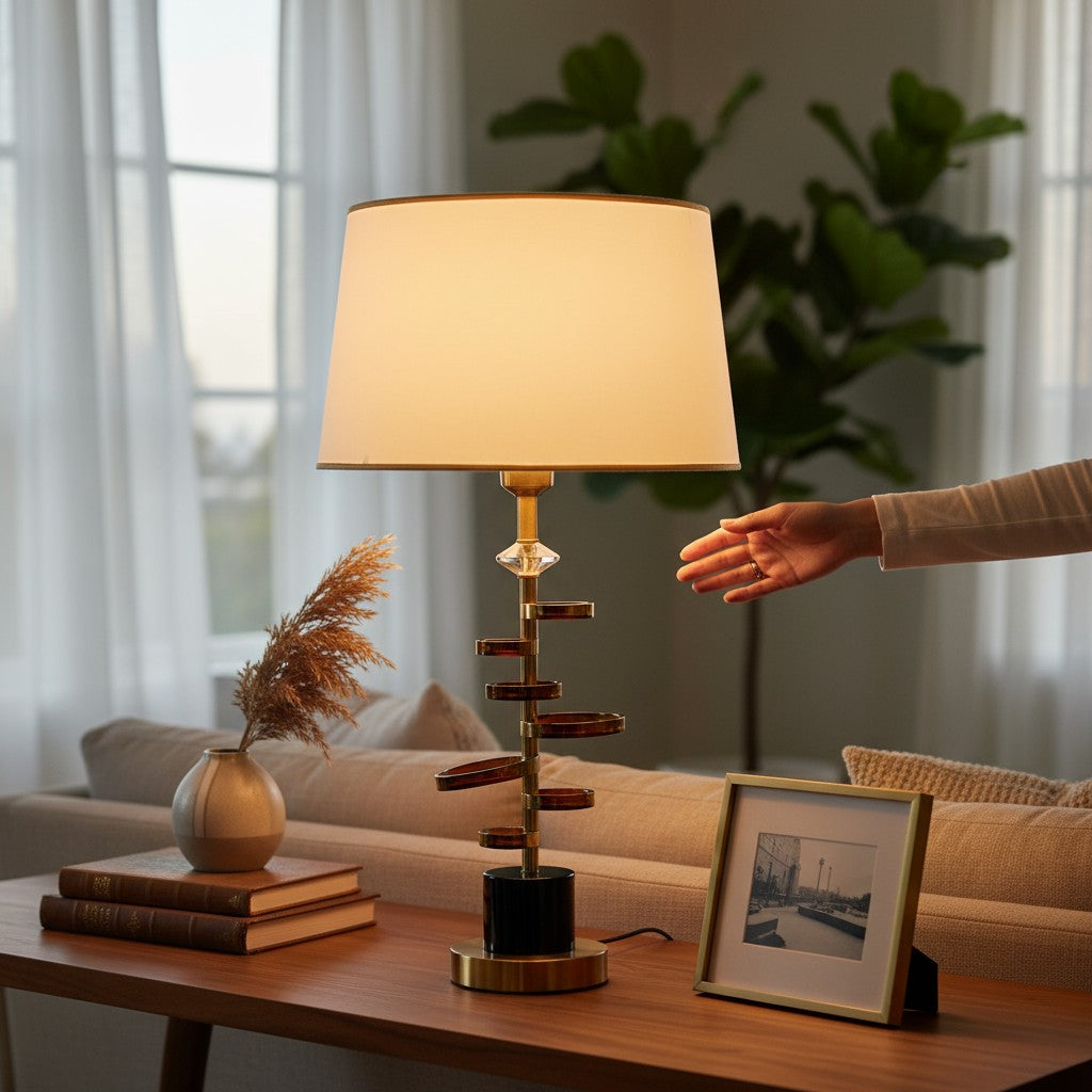 Mira Modern Brass Accent Lamp