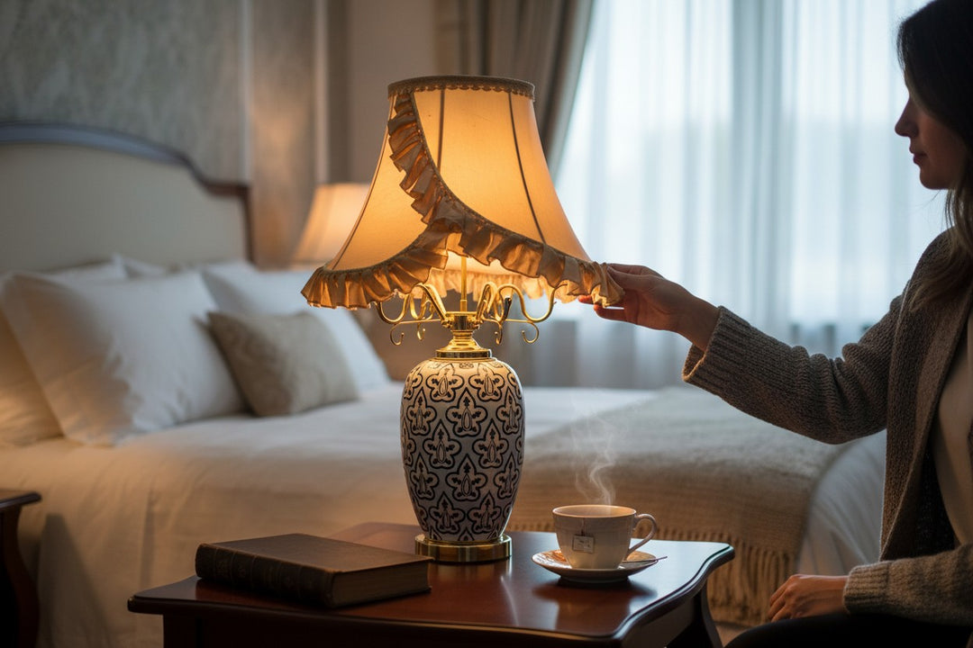 Imperial Elegance Blue Porcelain Table Lamp