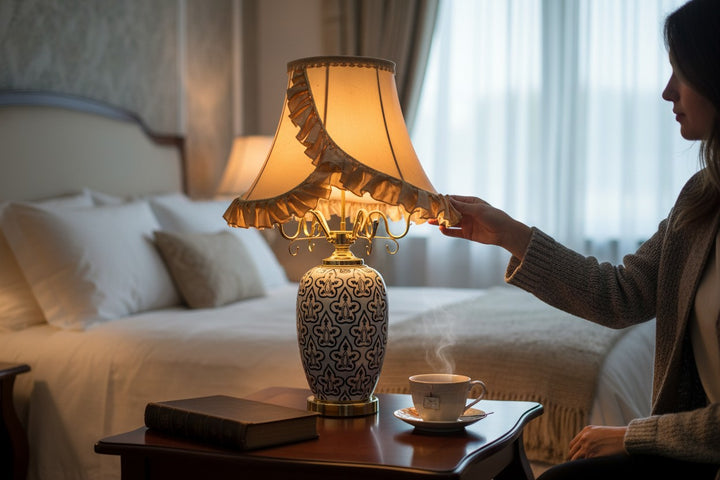 Imperial Elegance Blue Porcelain Table Lamp